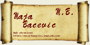 Maja Bačević vizit kartica